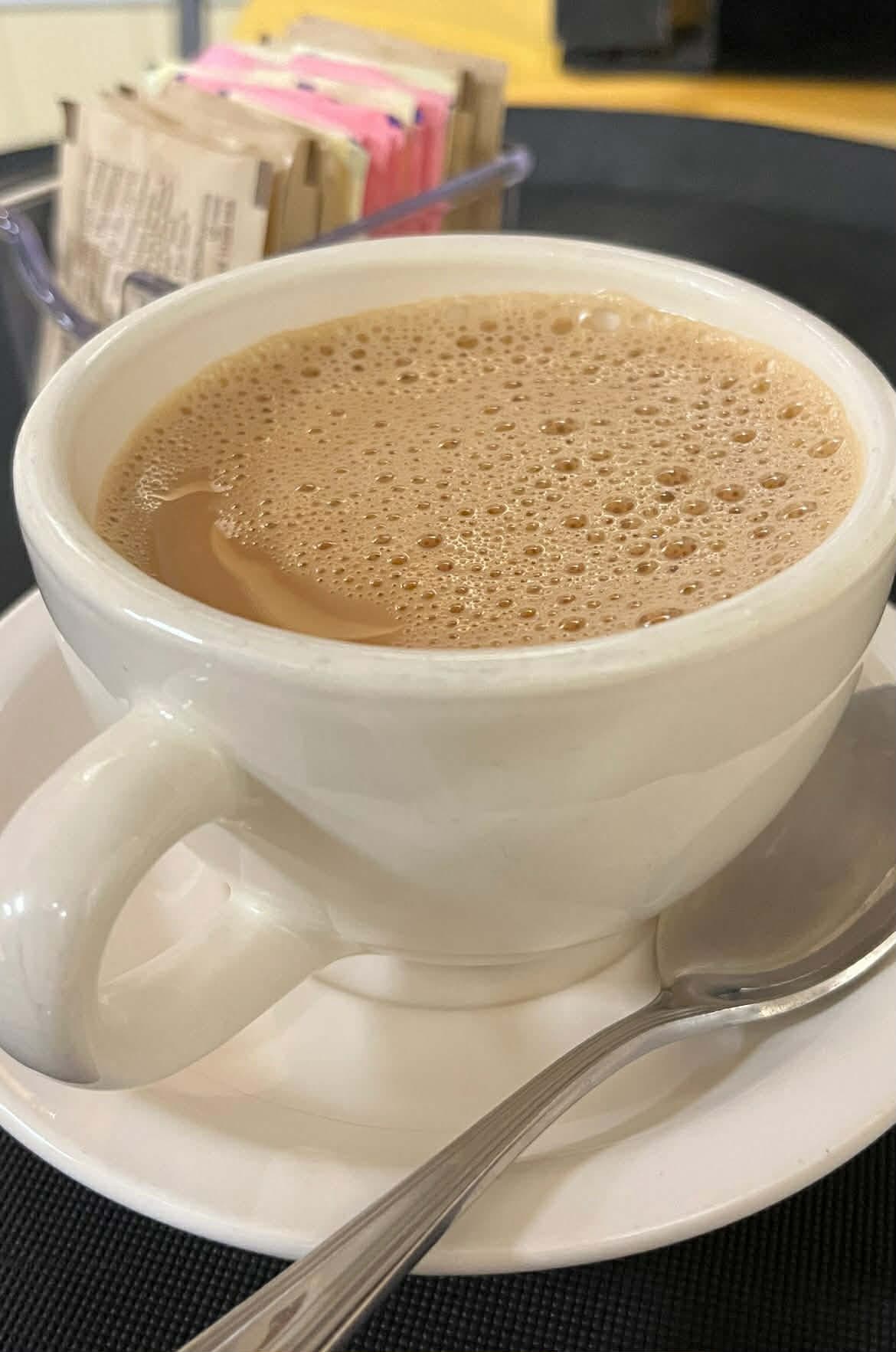 A soothing blend of traditional Himalayan herbs, milk and spices, served hot.