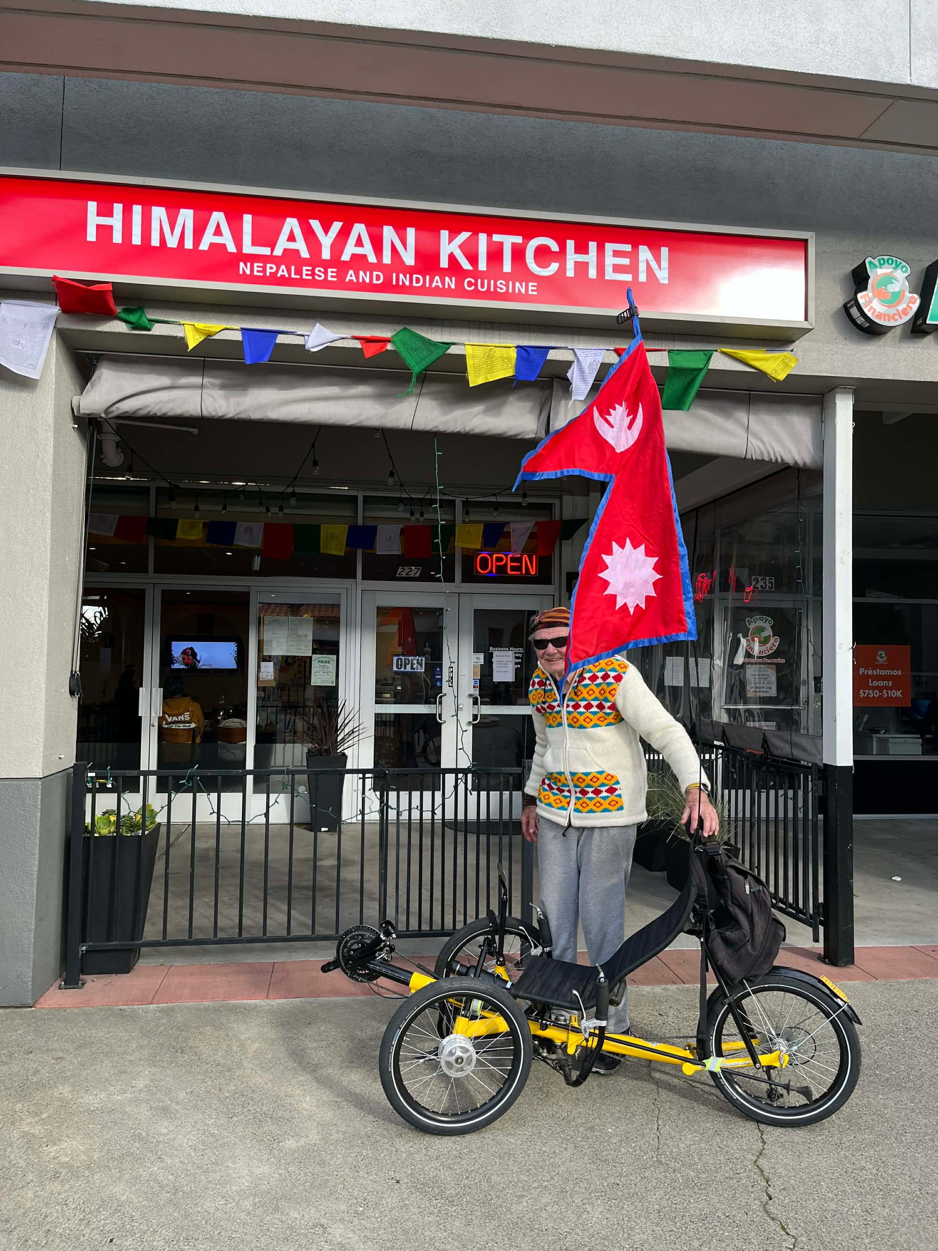 Customer with Nepali Flag