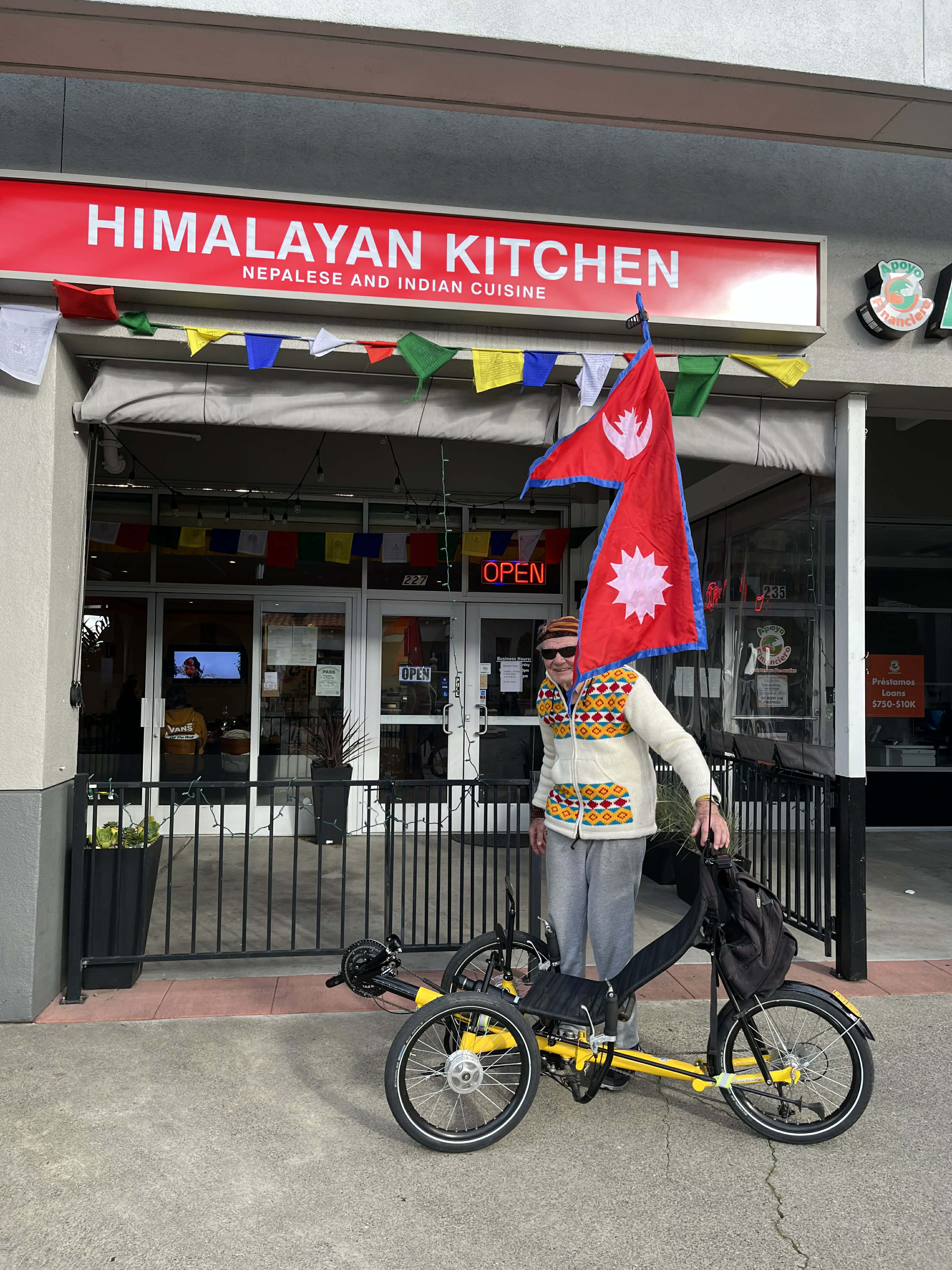 Customer with Nepali Flag